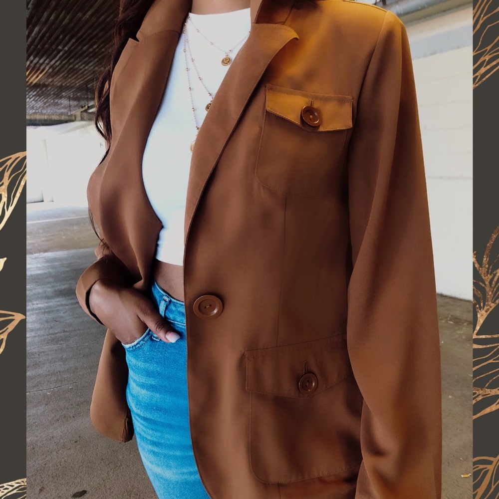 SOLD 🍫🍩 SOLID BROWN #BLAZER